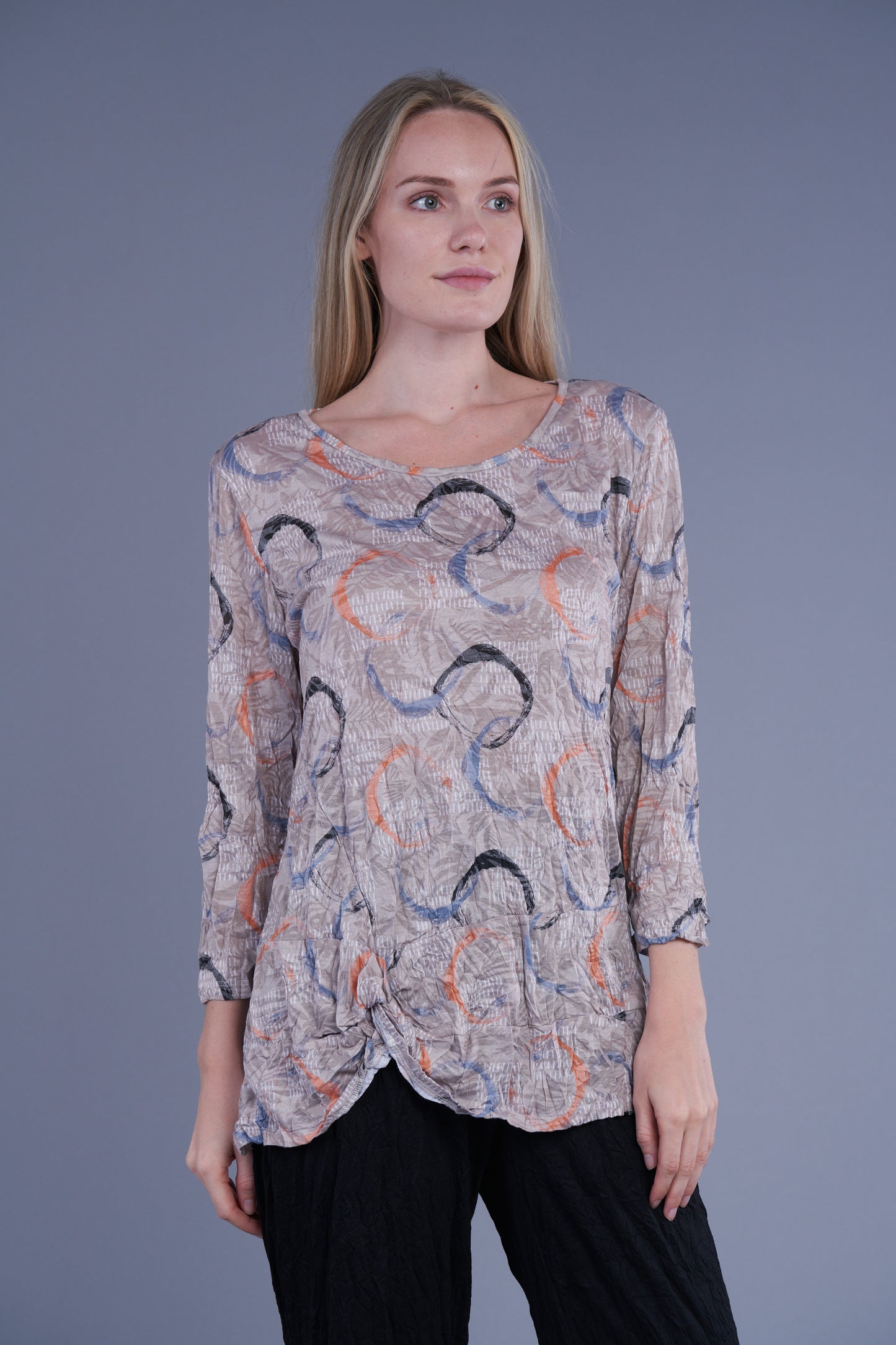 Shana Crinkle Knot Top 24016