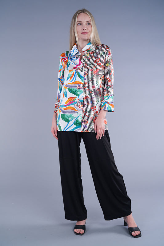 Shana Printed Shirt With Wire 24140